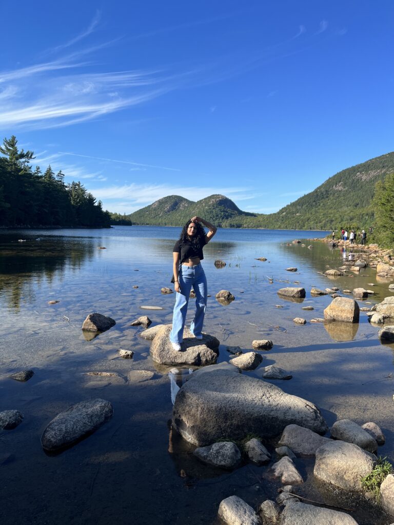 Jordan Pond trail Acadia National Park solo travel Maine