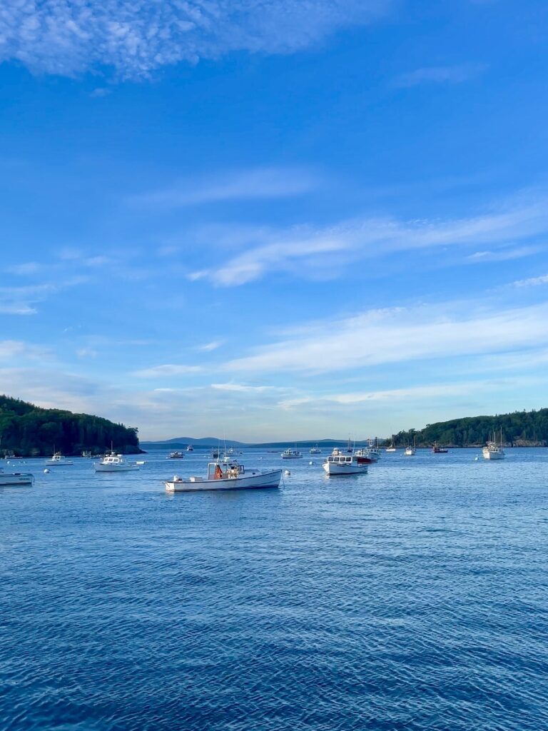 sailboats on Frenchman Bay Bar Harbor Maine first time