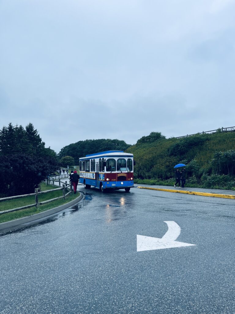 rainy day at Fort Williams Park Cape Elizabeth Maine solo trip last day
